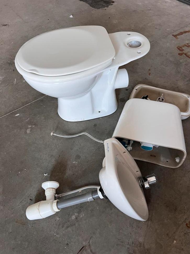 Wc pot + fontein, Doe-het-zelf en Verbouw, Sanitair, Gebruikt, Toilet, Ophalen