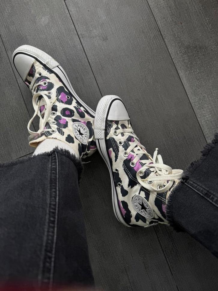 Converse All Star hoge sneakers, maat 38, Kleding | Dames, Schoenen, Zo goed als nieuw, Sneakers of Gympen, Beige, Verzenden