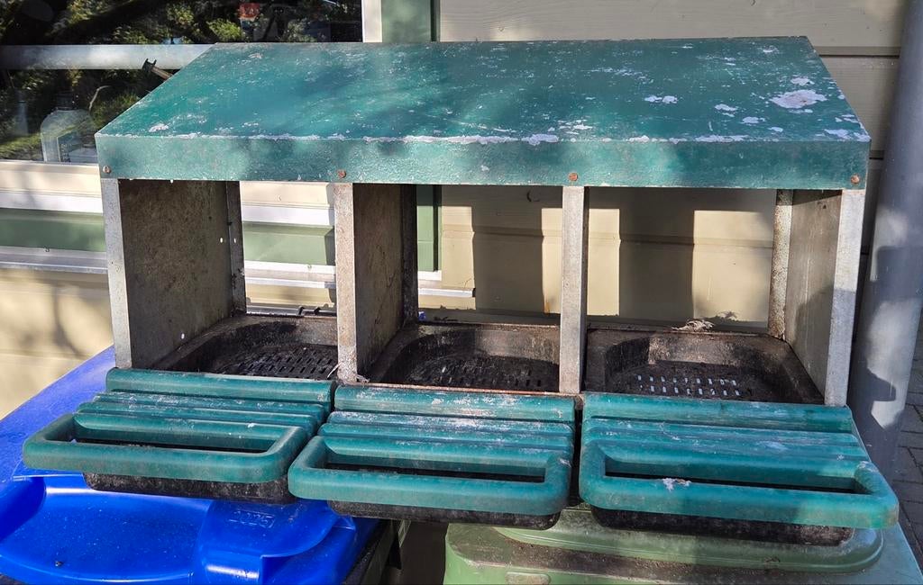 Te koop: Leghok 3 vaks, Dieren en Toebehoren, Vogels | Hokken en Kooien, Ophalen, Gebruikt, Metaal, Overige typen