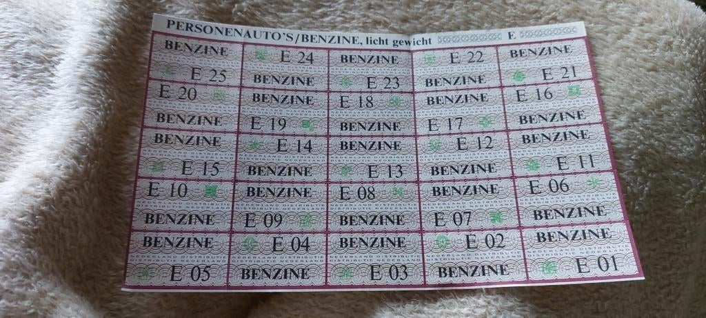 Benzine bonnen jaren 1973, Verzamelen, Overige Verzamelen, Ophalen of Verzenden, Zo goed als nieuw