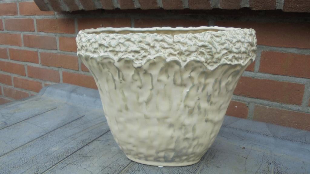 4 ovalen aardewerk bloempotten 25x12H20cm, Binnen, Ophalen of Verzenden, Zo goed als nieuw, Overige vormen