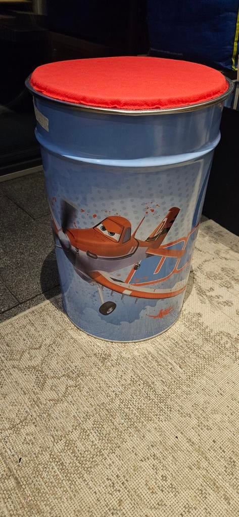 Planes Opbergton met zitkussen - Ideaal voor speelgoed, Kinderen en Baby's, Kinderkamer | Overige Meubels, Ophalen, Gebruikt, Overige typen