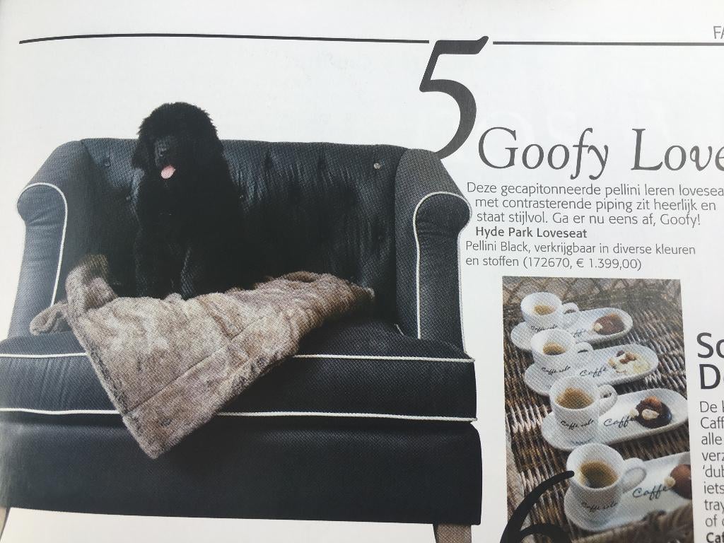 Prachtige leren loveseat van Riviera Maison, Huis en Inrichting, Ophalen, Gebruikt, Tweepersoons, Minder dan 150 cm