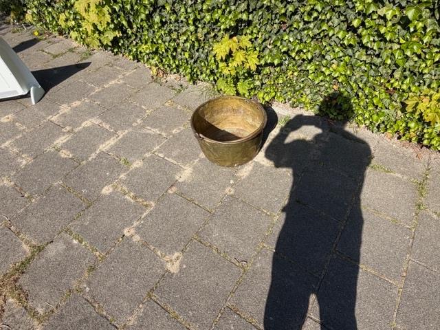 Grote antieke koperen ketel, Antiek en Kunst, Ophalen of Verzenden, Koper