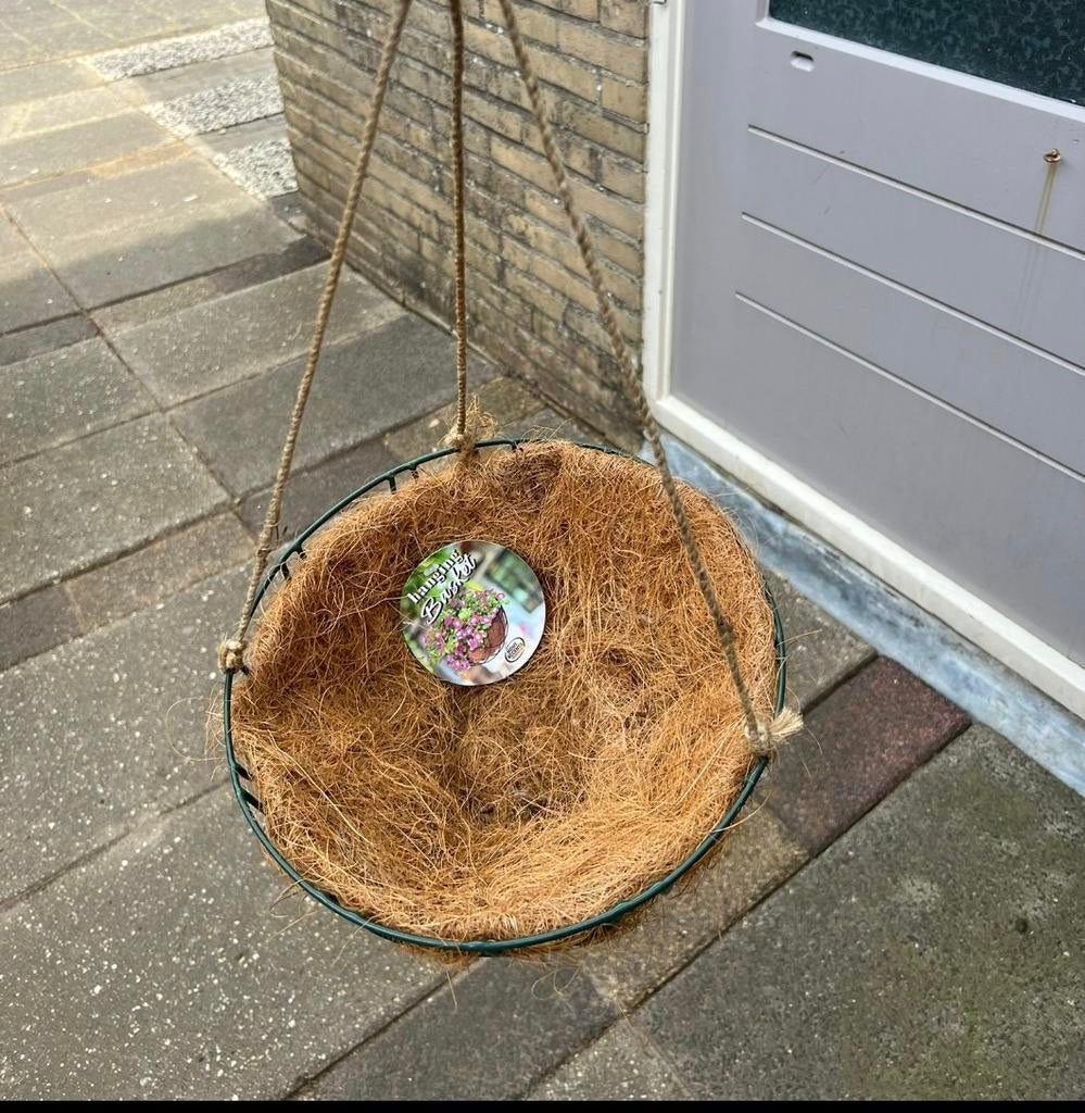 6x Intratuin Hangmand Kokos - 30x15x15 cm, Tuin en Terras, Minder dan 30 cm, Minder dan 60 cm, Rond, Nieuw