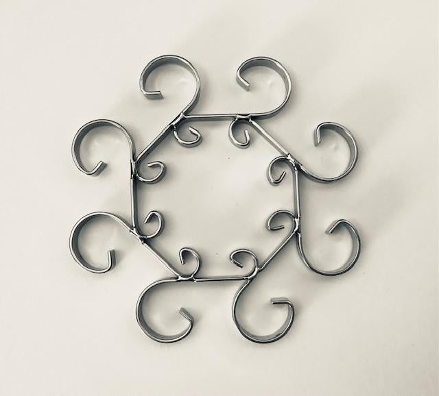 Set Franse roestvrij stalen flessen onderzetters rond, Ophalen of Verzenden, Zo goed als nieuw, Overig