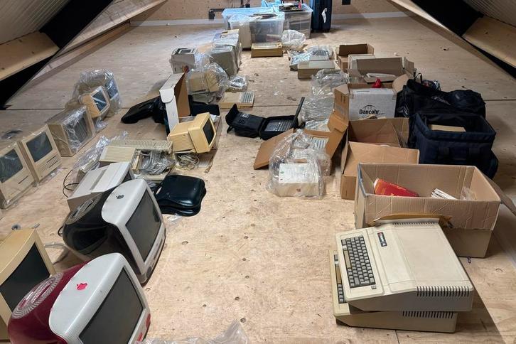 Grote collectie vintage apple computers en accessoires, Computers en Software, Vintage Computers, Ophalen