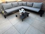 Loungeset tuinset aluminium mat zwart, Tuin en Terras, Ophalen, Gebruikt, 6 zitplaatsen, Aluminium