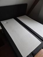 Grijze boxspring inclusief nieuwe topper, Ophalen, 210 cm, Tweepersoons, 180 cm