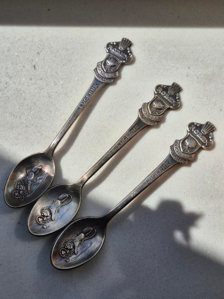 Set van 3 Vintage Rolex Bucherer Lucerne Lepels, Ophalen of Verzenden