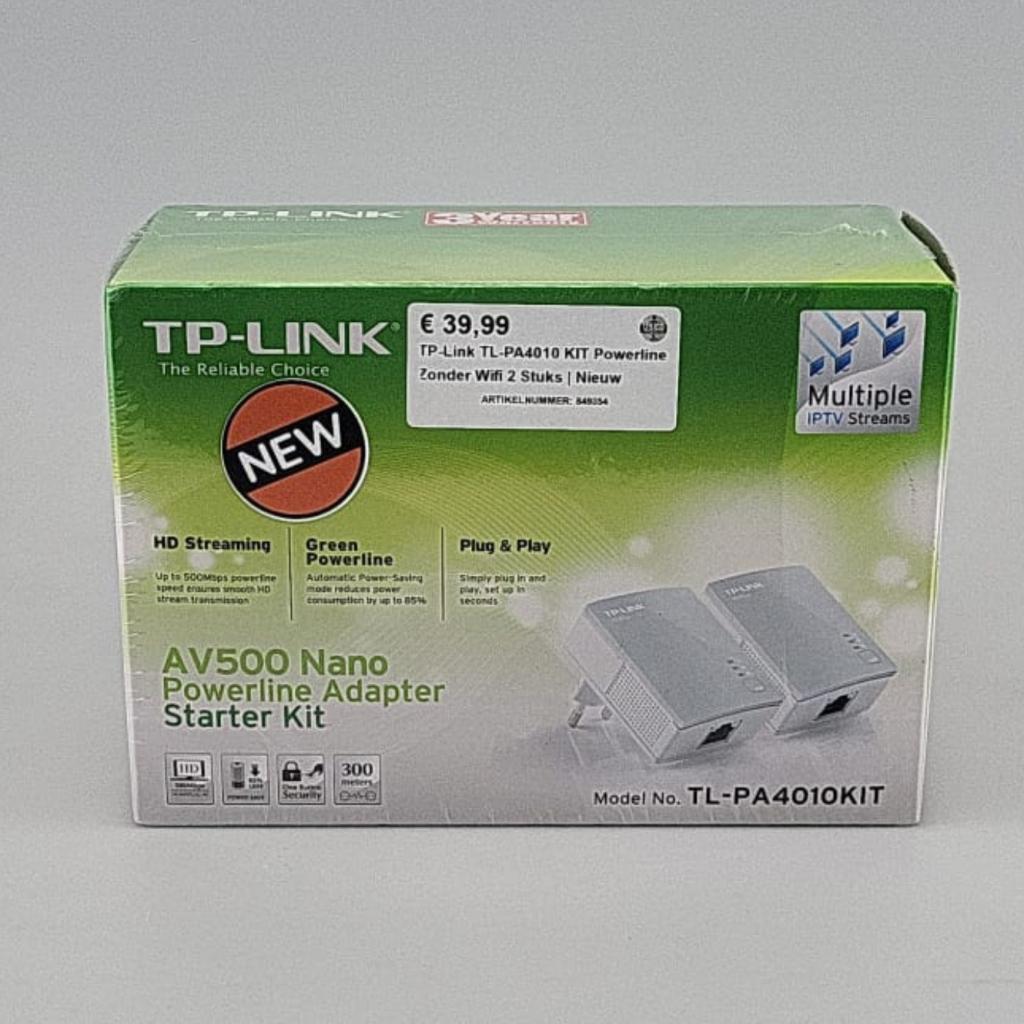 TP-Link TL-PA4010 KIT Powerline Zonder Wifi 2 Stuks | Nieuw, TP-Link, Nieuw, Support@tplink.com, TP-Link Corporation Limited
Room 901, 9/F, New East Ocean Centre
9 Science Museum Road, Tsim Sha Tsui
Kowloon, Hong Kong