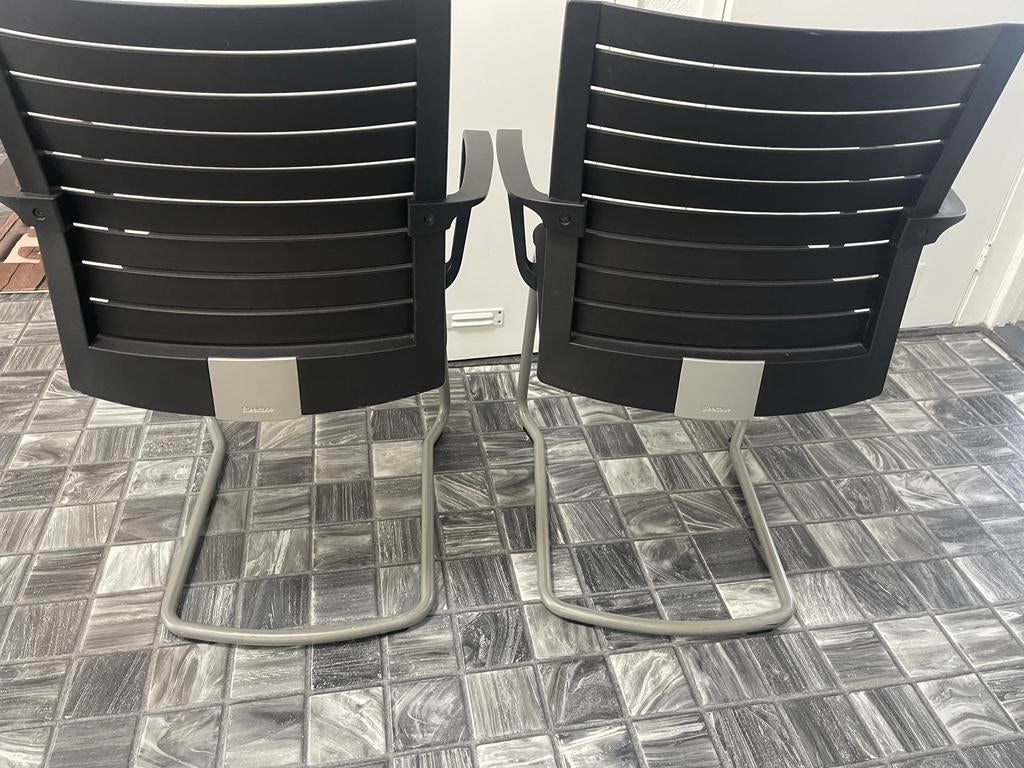 Set van 2 comfortabele Steelcase stoelen - Zwart, Ophalen, Gebruikt, Twee, Zwart