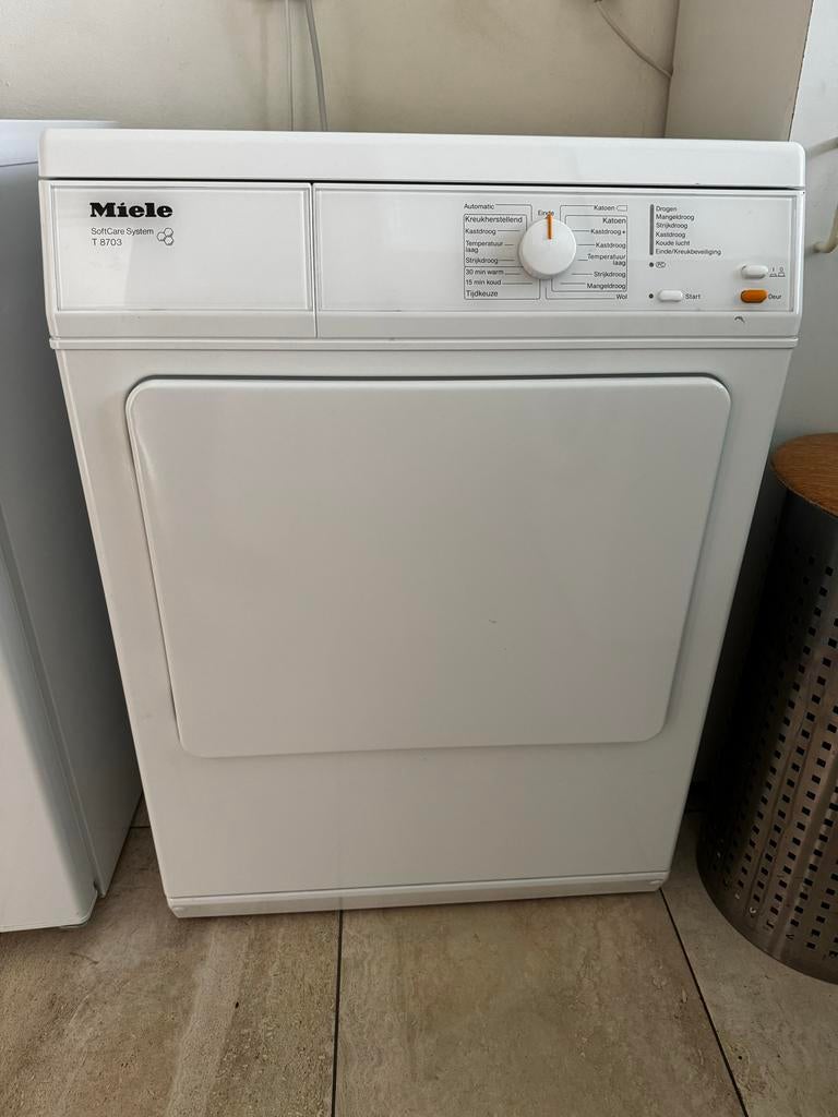 Miele T 8703 luchtafvoer wasdroger (zie beschrijving), Ophalen, 6 tot 8 kg, Gebruikt, Luchtafvoer