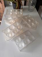 Chocolade mallen rond, bol, 9 stuks, Ophalen of Verzenden, Gebruikt, Taarten of Cupcakes, Versiering