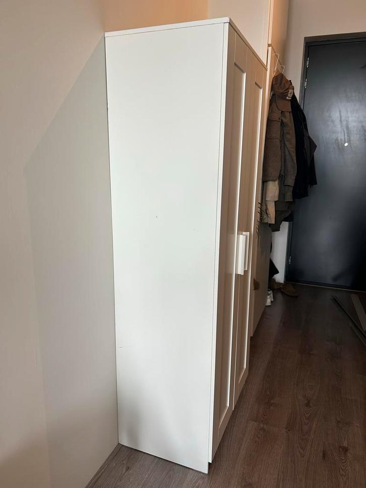 Witte IKEA Brimnes kledingkast met 2 deuren, Huis en Inrichting, Kasten | Kledingkasten, Gebruikt, 150 tot 200 cm, 50 tot 100 cm
