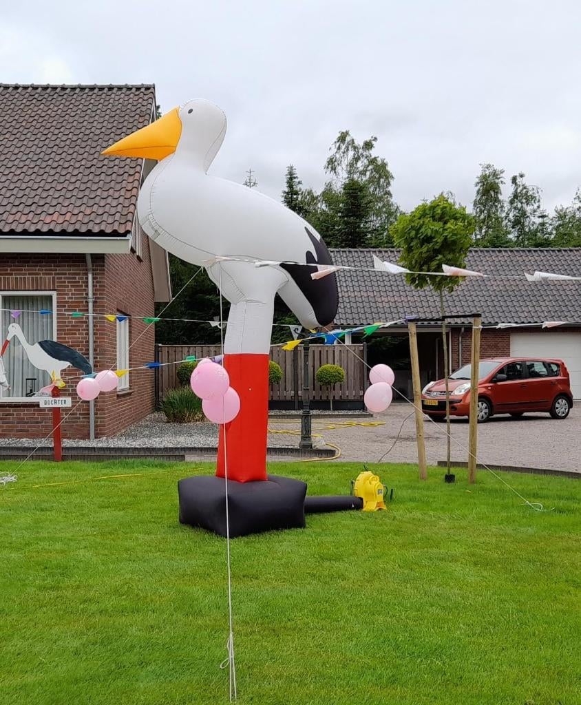 Ooievaar 3,4 meter – huren voor geboorte & kraamfeest, Ophalen, Gebruikt, Geboorte of Huwelijk