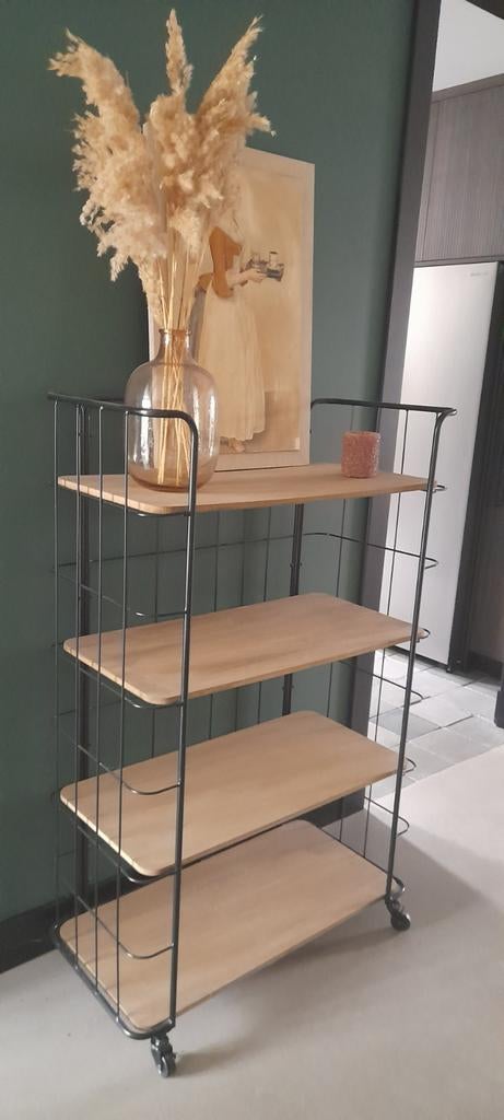 Bakkerskast met 4 planken en wieltjes, Ophalen