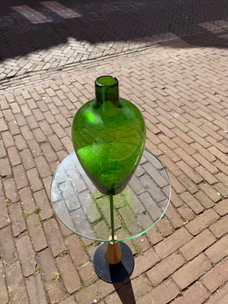 Vintage Leerdam vaas groen - Uniek design, Antiek en Kunst, Antiek | Glas en Kristal, Ophalen