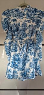 Blauw witte jurk Shein maat 140, Kinderen en Baby's, Kinderkleding | Maat 140, Meisje, Shein, Ophalen of Verzenden, Zo goed als nieuw