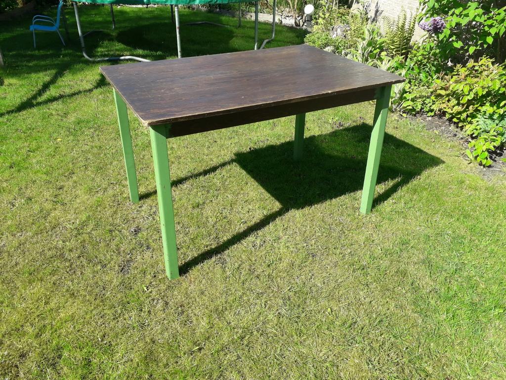 3 tafels 80x120 Franse Brug, Huis en Inrichting, Tafels | Eettafels, Ophalen, Gebruikt, 100 tot 150 cm, 50 tot 100 cm