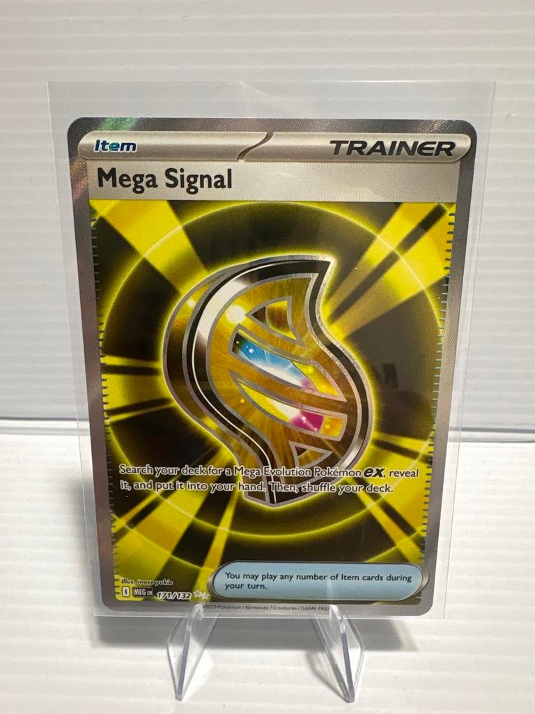 Mega Signal 171/132 Mega Evolution NM Conditie Pokémon Kaart, Ophalen of Verzenden, Zo goed als nieuw, Losse kaart