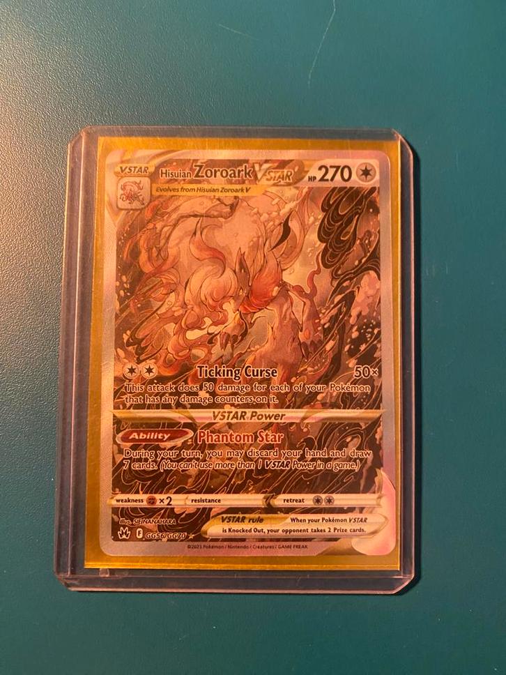 Hisuian Zoroark VSTAR Pokémon kaart + hardcase hoesje, Hobby en Vrije tijd, Verzamelkaartspellen | Pokémon, Zo goed als nieuw