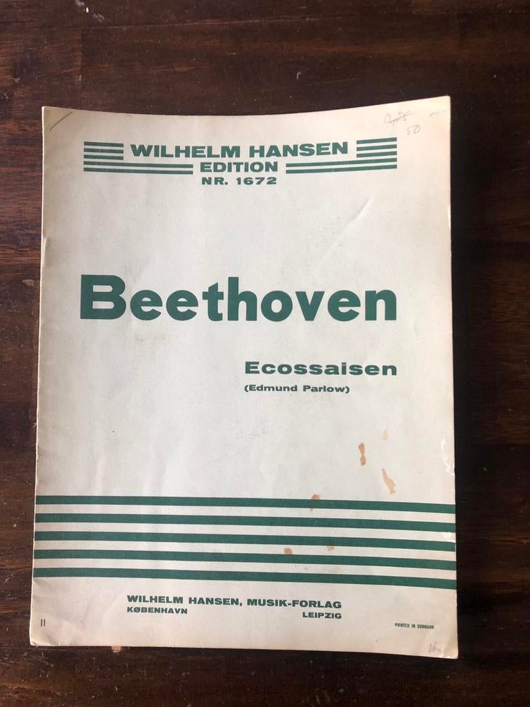 Bladmuziek voor piano van Beethoven Ecossaisen, Klassiek, Ophalen of Verzenden, Zo goed als nieuw, Artiest of Componist
