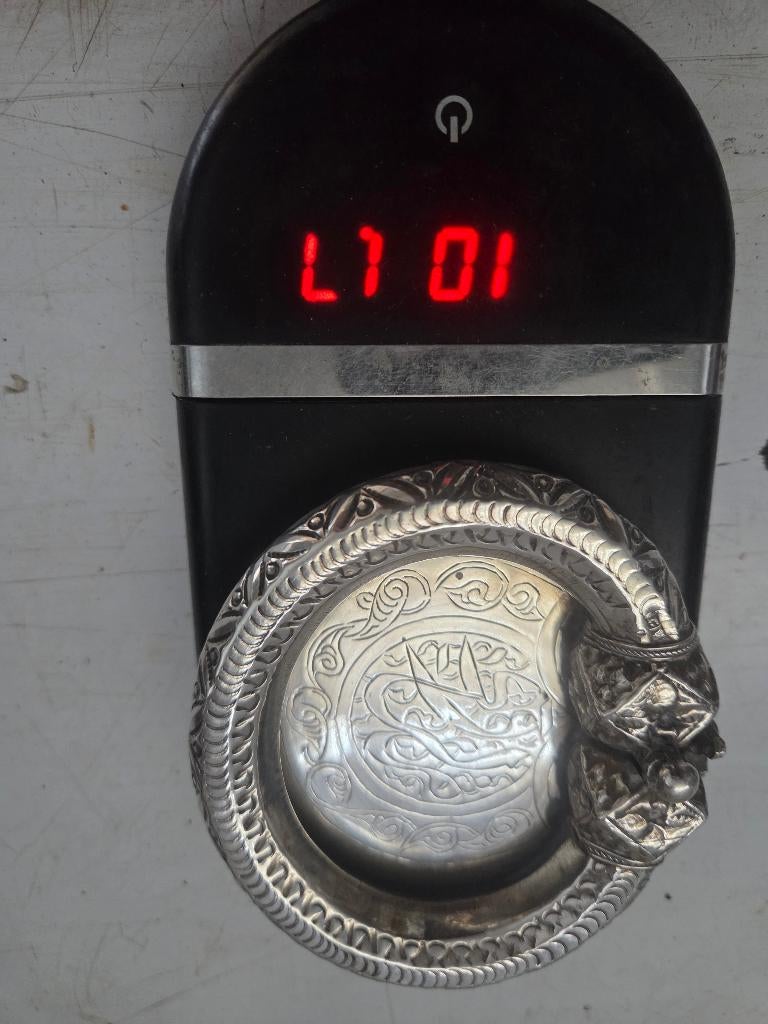 Zilveren asbak 101 graam zilver 900, Ophalen of Verzenden