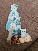 Pop up ansichtkaart  meisje met katten en hond, Ophalen of Verzenden