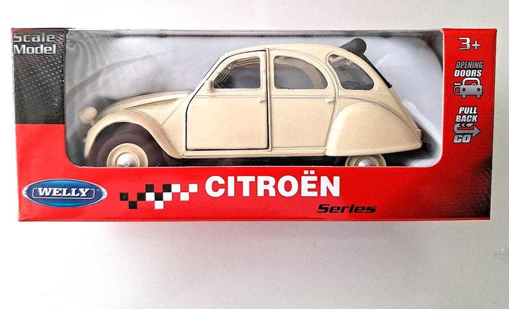 Welly, Citroen 2CV eendje, deuren kunnen open, Hobby en Vrije tijd, Modelauto's | 1:43, Nieuw, Auto, Overige merken, Ophalen