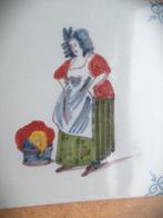 Makkum Tichelaar Polychroom Wasvrouw Tegel~Tegeltje, Ophalen of Verzenden