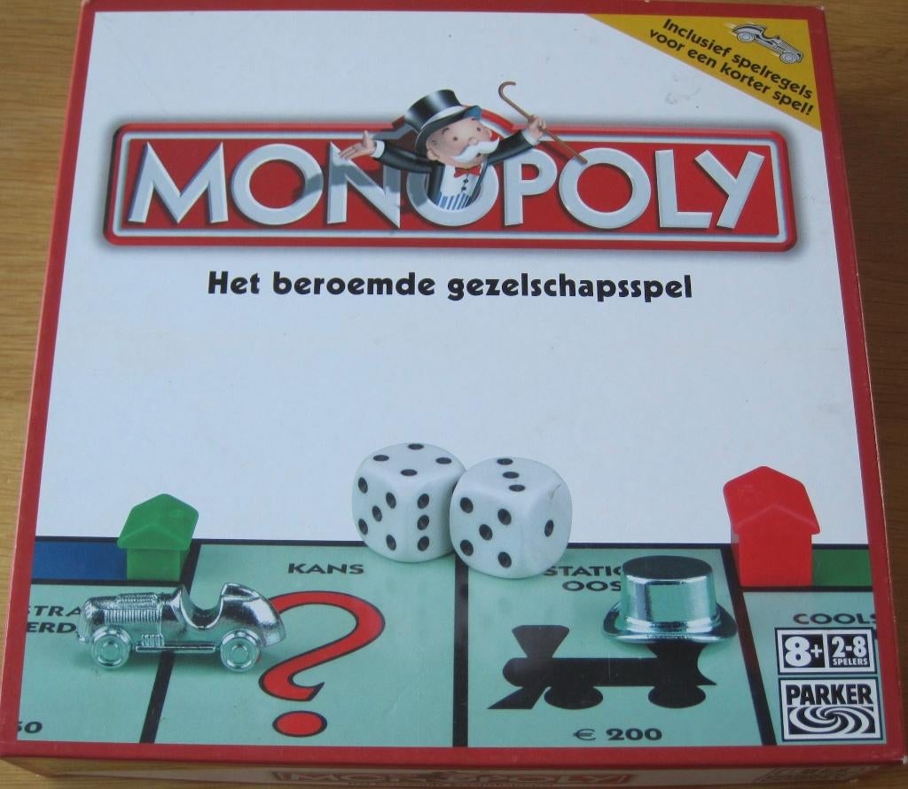 bordspel Monopoly - begin jaren 2000, Vijf spelers of meer, Ophalen of Verzenden, Gebruikt, Parker