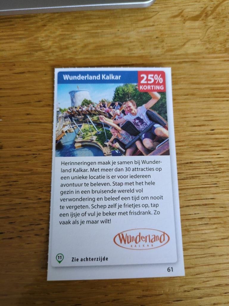 Kortingsbon voor Wunderland Kalkar, Drie personen of meer, Kortingskaart