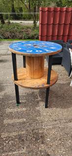 Statafel, Tuin en Terras, Tuintafels, Ophalen of Verzenden, Rond, Hout