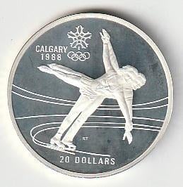 20  dollars 1987  Canada. km. 155    proof/unc, Postzegels en Munten, Munten | Amerika, Ophalen of Verzenden, Noord-Amerika, Losse munt