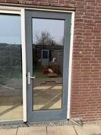 Buitendeur antraciet, Gebruikt, Deurkozijn, Hout, Ophalen