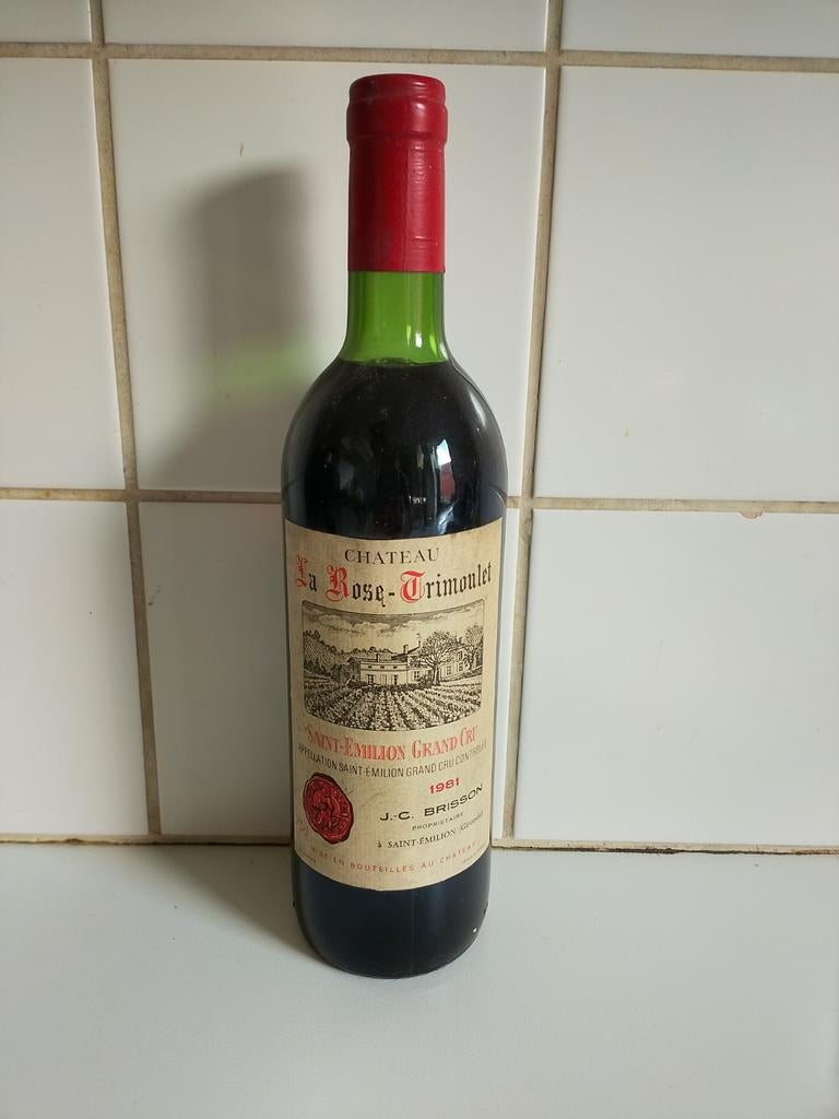Chateau La Rose-Trimoulet 1981, Verzamelen, Ophalen, Frankrijk, Zo goed als nieuw, Rode wijn