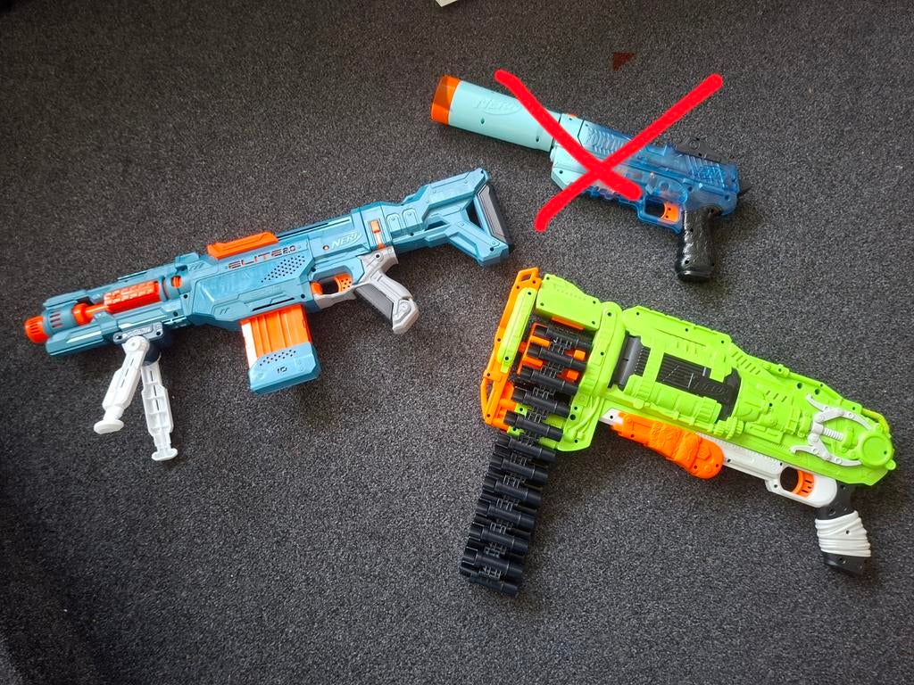 Nerfguns. Set van 2 - Zombiestrike, Kinderen en Baby's, Speelgoed | Buiten | Actiespeelgoed, Ophalen of Verzenden, Gebruikt