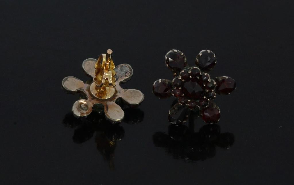 Sale Antiek 14k granaat gouden set oorbellen dames vintage, Sieraden, Tassen en Uiterlijk, Antieke sieraden, Verzenden, Goud, Oorbellen