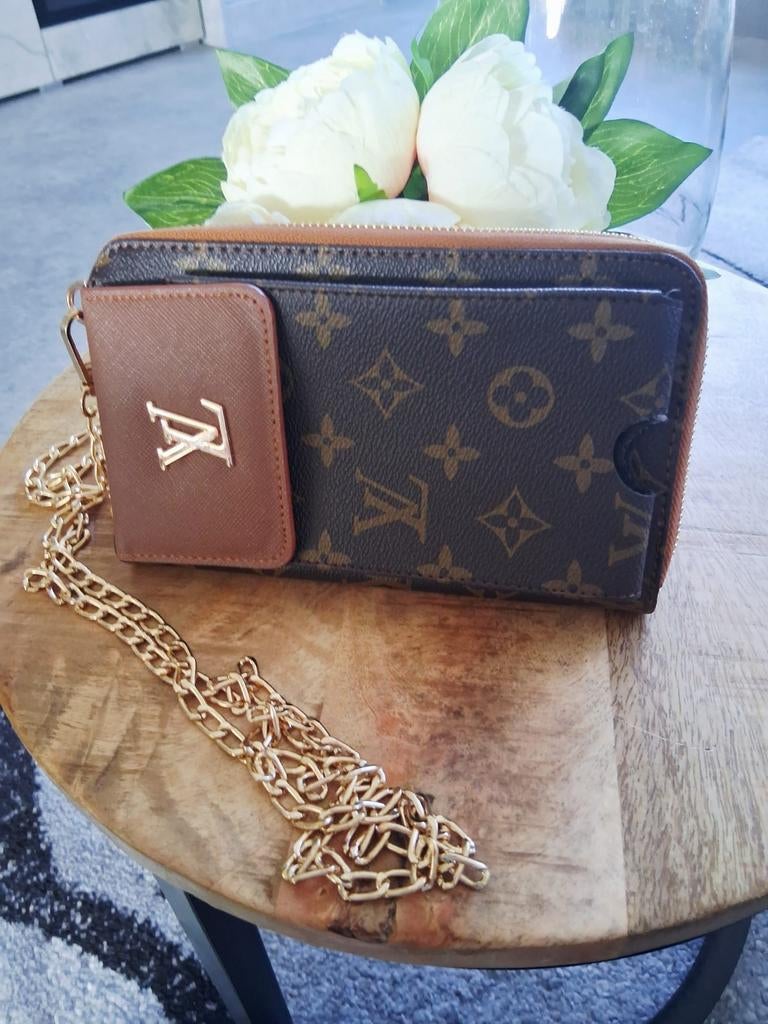 Nieuwe Dames Portemonnee /Telefoon Tasje nieuw, Ophalen of Verzenden, Nieuw, Bruin, Overige merken