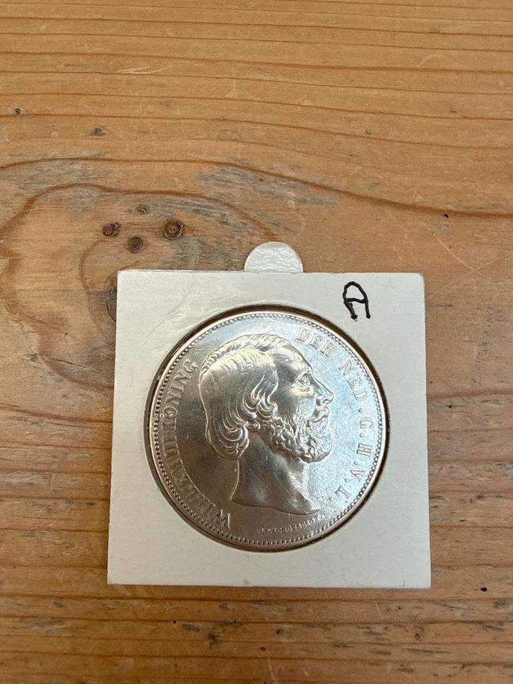 Zilveren 2,5 Gulden Koning Willem III 1874, Postzegels en Munten, Munten | Nederland, Losse munt, 2½ gulden, Koning Willem III