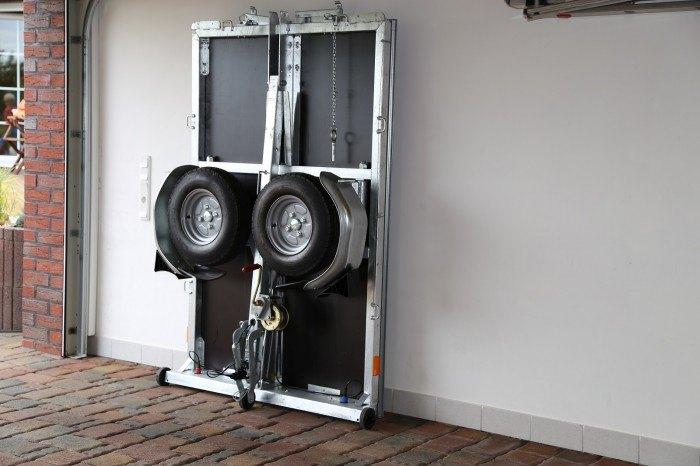 Opklabare|opvouwbare (motor) aanhanger 750 kg, Auto diversen, Aanhangers en Bagagewagens, Ophalen, Zo goed als nieuw