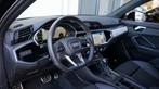 Audi Q3 45 TFSIe 3x S-Line Black Optik AUTOMAAT-ACC-CAMERA-C, Gebruikt, Zwart, Leder en Stof, Zwart