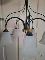 Kroonluchter met 5 glazen kelken, Ophalen, Gebruikt