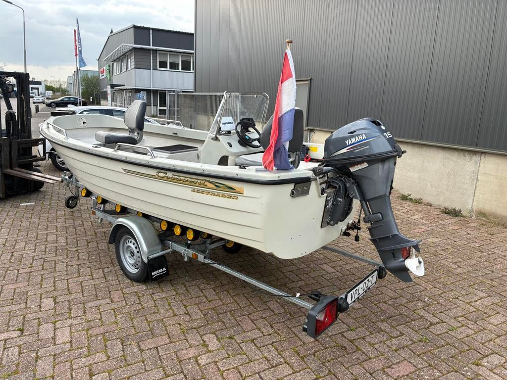 Crescent 465 Trader console / vis boot, Yamaha 20 pk 4 takt, 10 tot 30 pk, Gebruikt, Ophalen of Verzenden, Info@acwatersport.nl