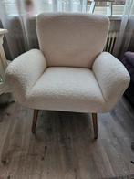 Fauteuil  creme/roomwit (teddy), 75 tot 100 cm, Ophalen of Verzenden, Zo goed als nieuw, 75 tot 100 cm