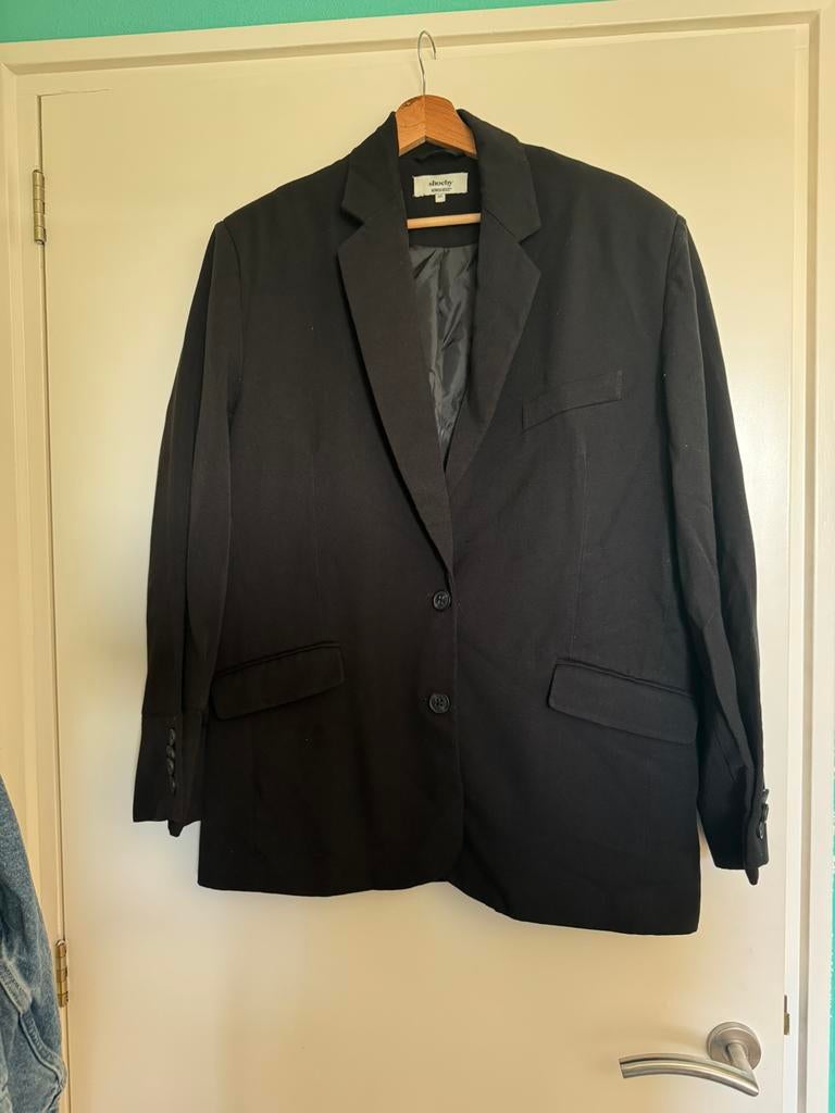 Monica Geuze x Shoeby Blazer Zwart Maat M/L, Verzenden, Zo goed als nieuw, Maat 38/40 (M), Zwart