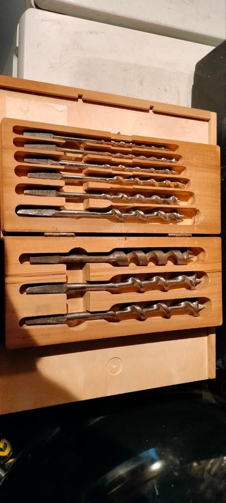 Vintage C.I. Fall Sweden slangenborenset in houten kist, Ophalen of Verzenden