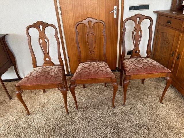 Klassieke eetkamerstoelen Chippendale / Queen Anne stijl, Ophalen