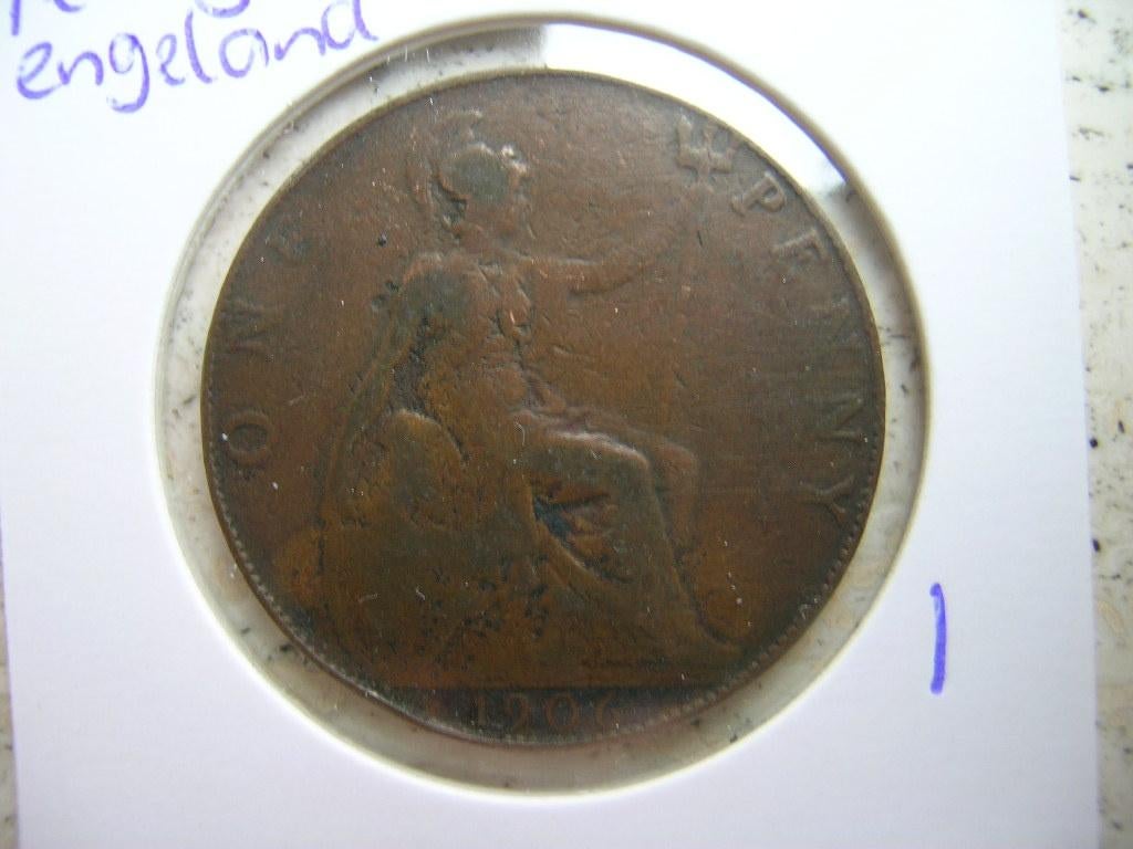Penny 1906 Engeland (nr 1), Postzegels en Munten, Munten | Europa | Niet-Euromunten, Ophalen of Verzenden, Overige landen, Losse munt